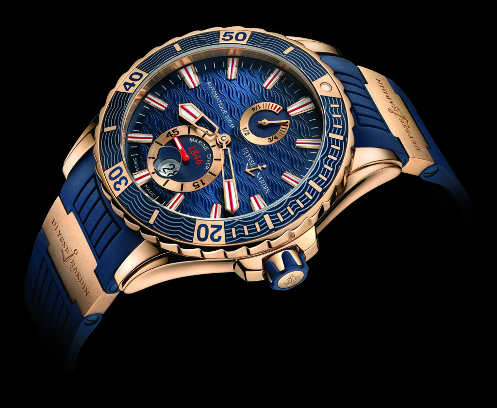 Gold highlights Marine Diver by Ulysse Nardin