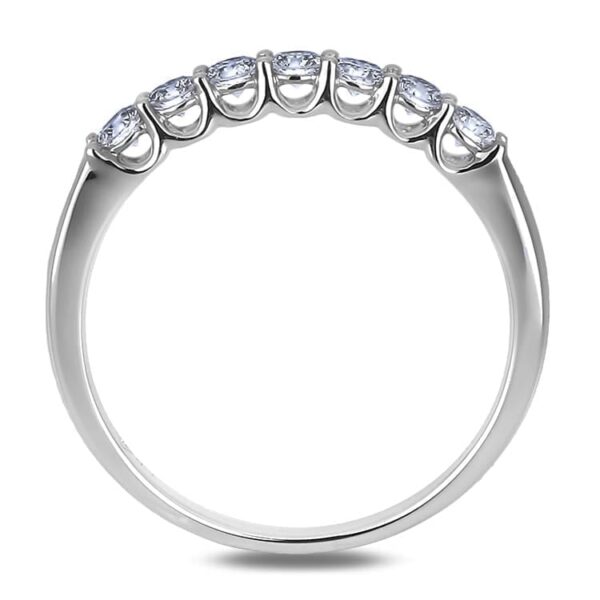 0.43 Carat TW Canadian Diamond Seven Stone Anniversary Ring in White Gold band