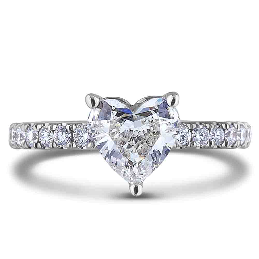 Cheap Heart Shaped Diamond Engagement Rings : Exquisite Sapphire and ...