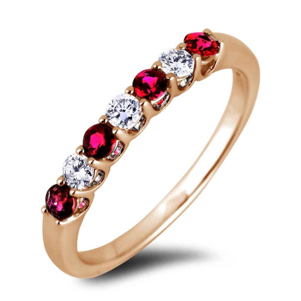 Ruby and Diamond Anniversary Ring | Lugaro