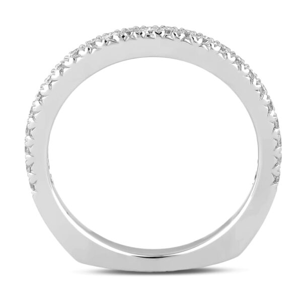 0.33 Carat TW Diamond Pavé Matching Wedding Band Ring in 18K White Gold - Image 3