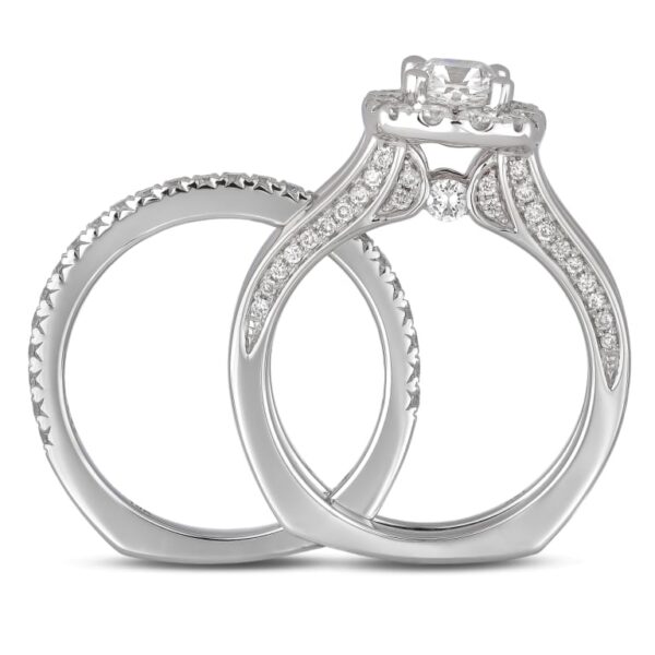 0.33 Carat TW Diamond Pavé Matching Wedding Band Ring in 18K White Gold - Image 5