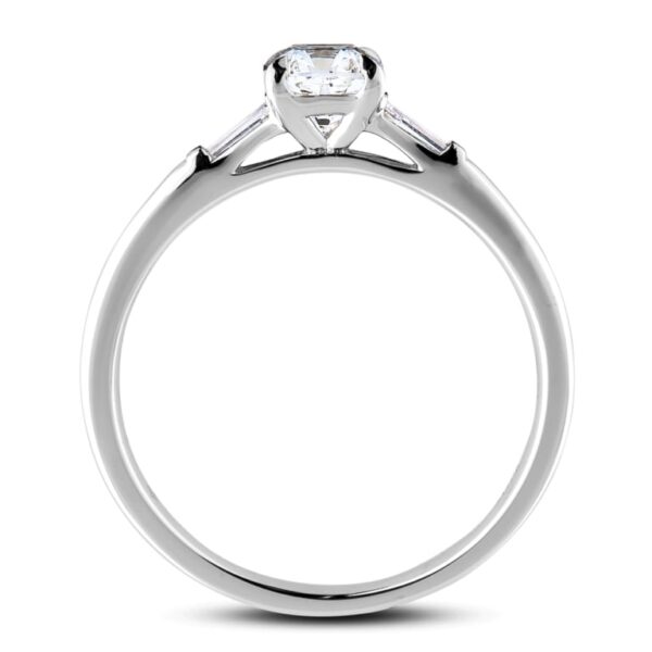 0.59 Carat GIA Certified Diamond Trilogy Engagement Ring - Image 3
