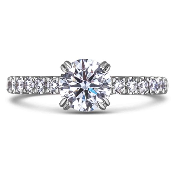 1.5 Carat Gia Certified Diamond Pavé Engagement Ring - Lugaro - West Vancouver, Metrotown & Downtown Victoria