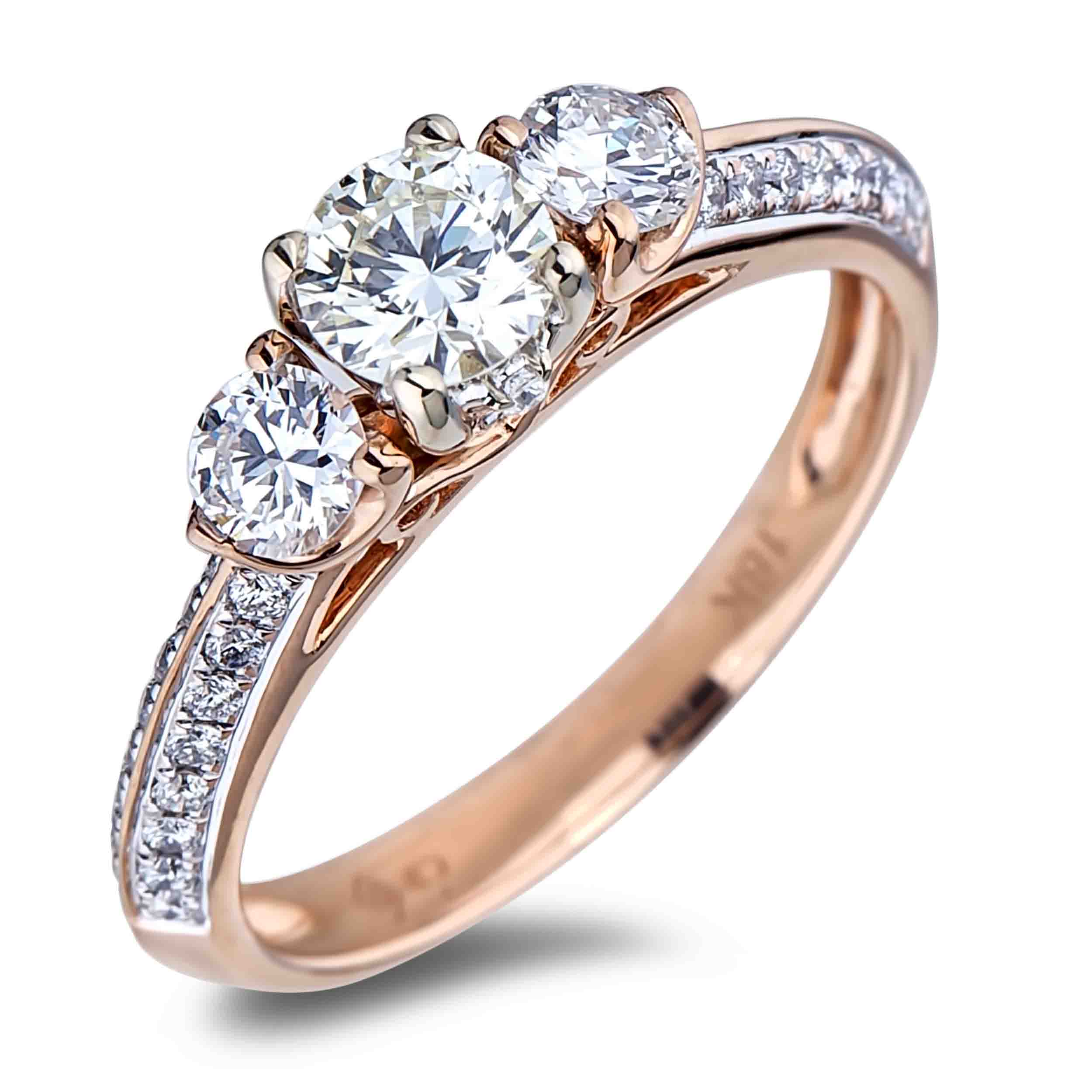 Forevermark Diamond Trilogy Engagement Ring Lugaro