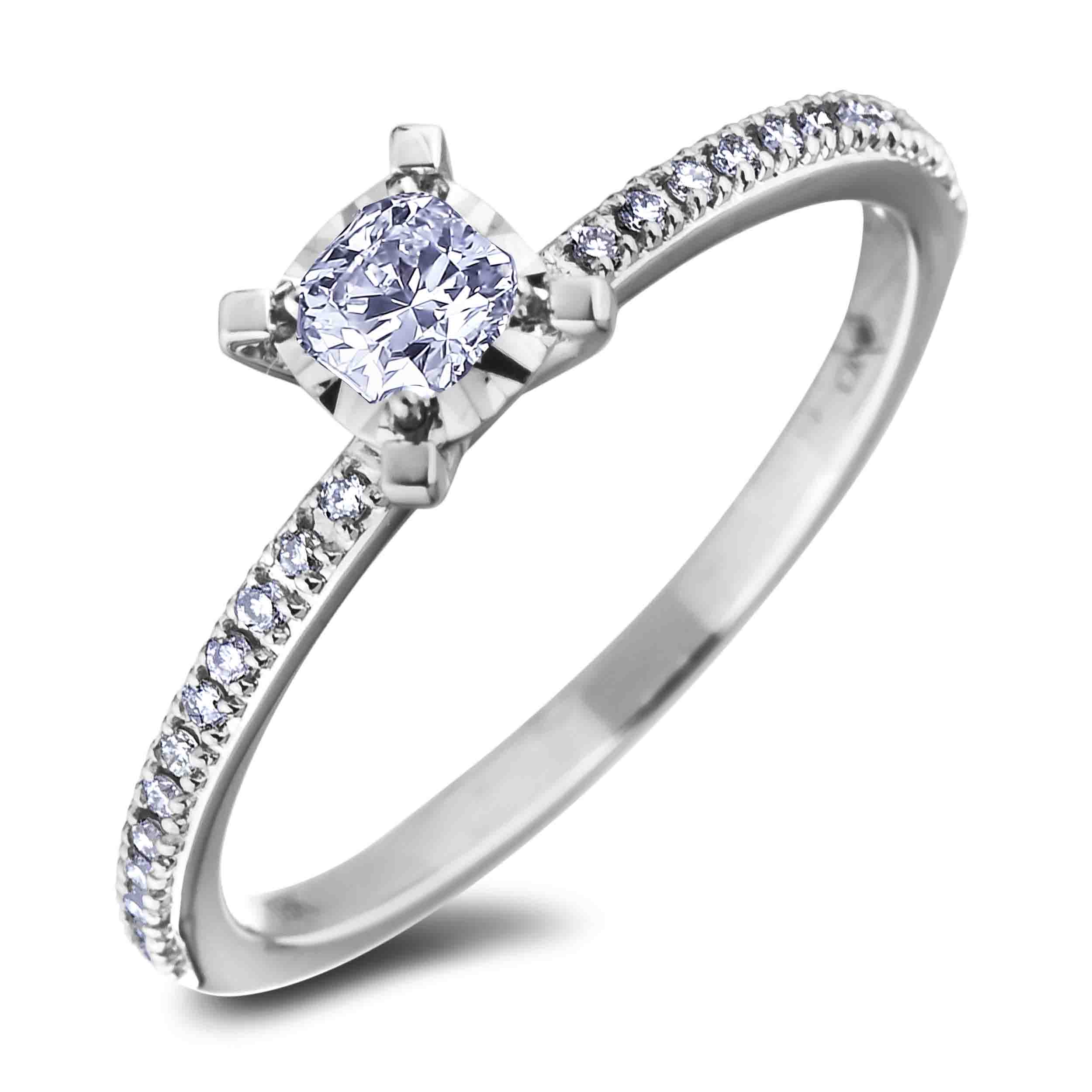 Canadian Diamond Cushion Cut Engagement Ring Lugaro