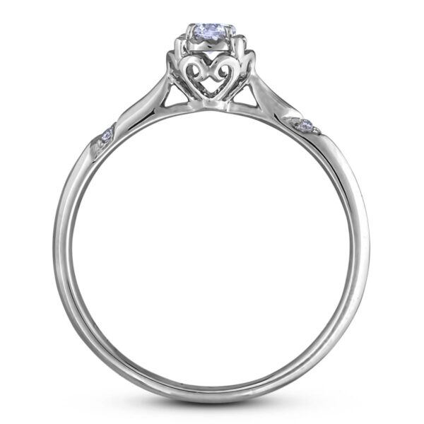 De Beers Forevermark Diamond Promise Ring with Accents in 18K White Gold - Image 2