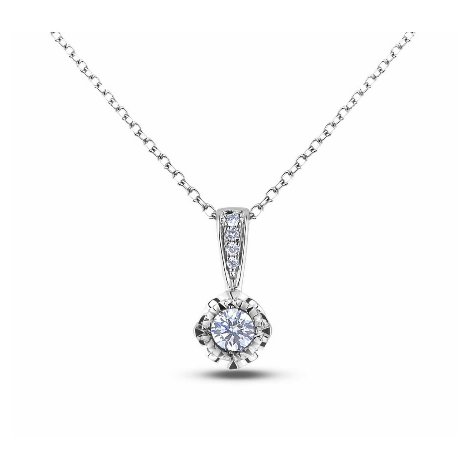 Miracle Setting Diamond Pendant and Chain Lugaro