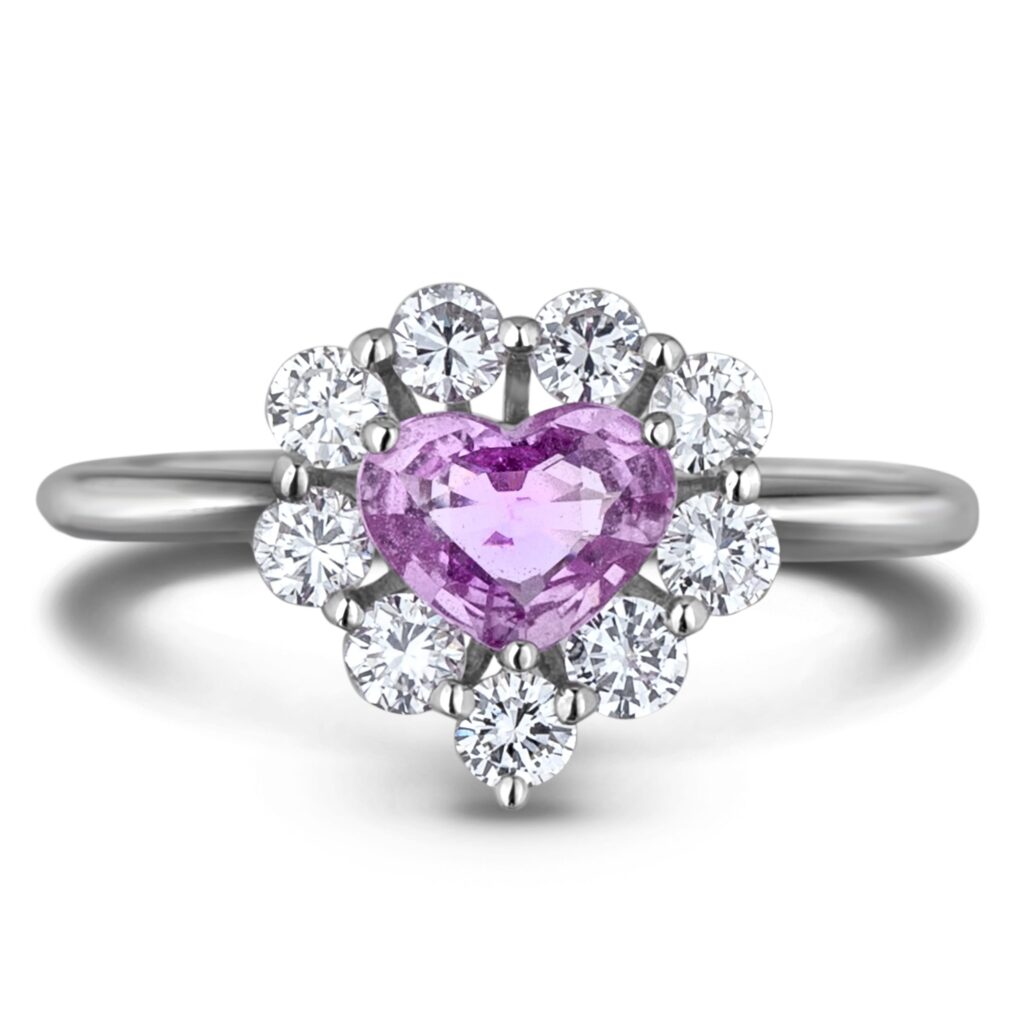 Pink sapphire engagement ring - cablepoi