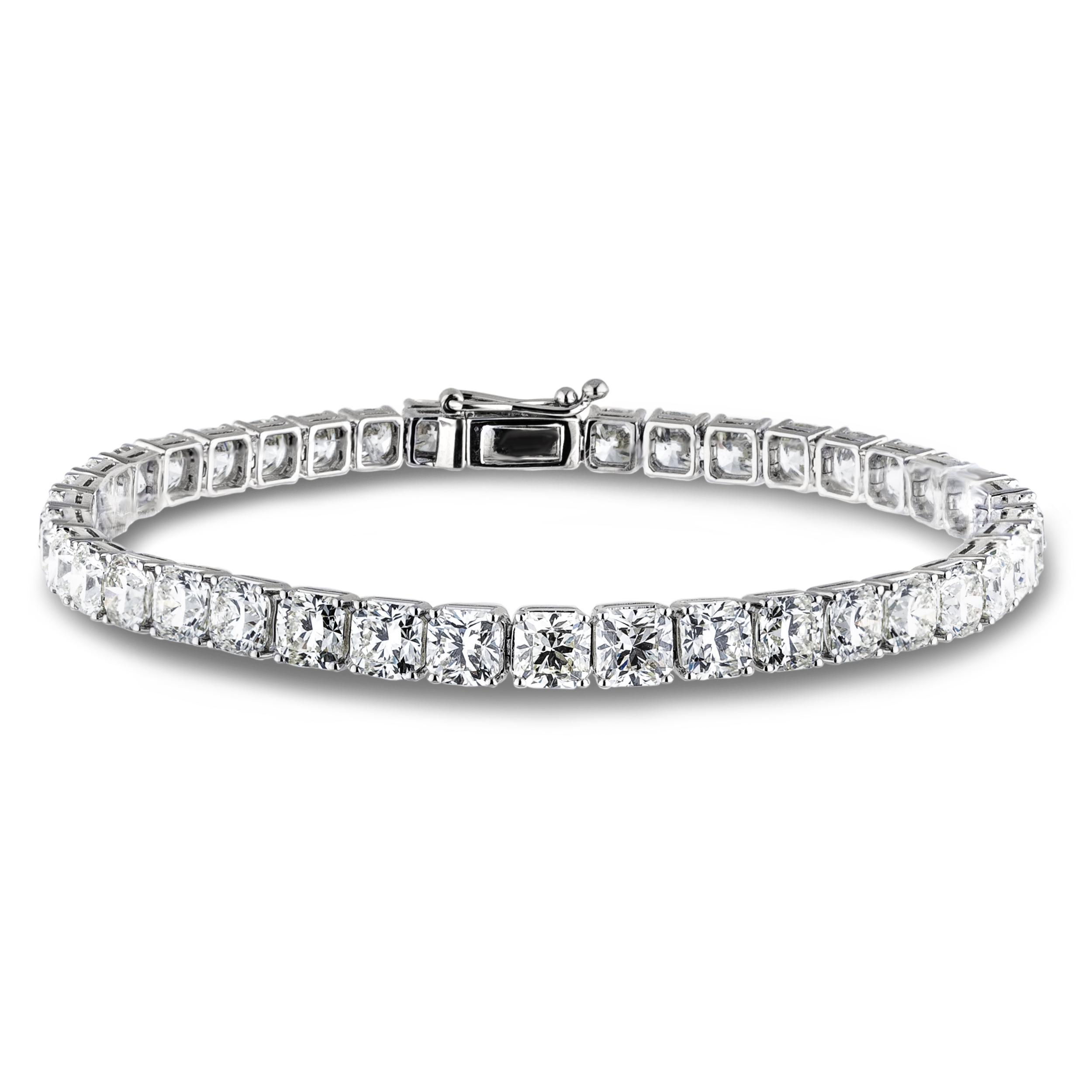 square cut tennis bracelet