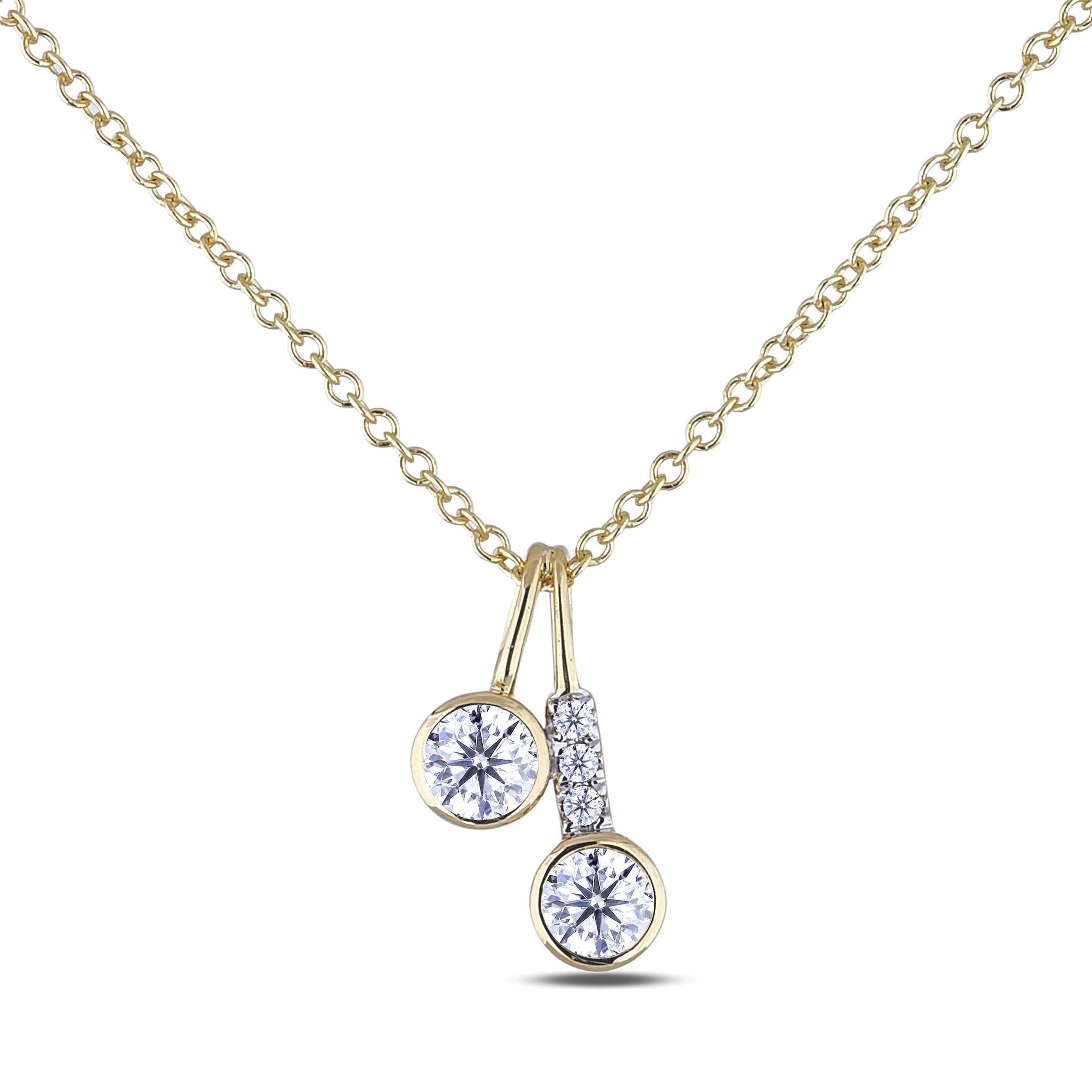 2 stone sales diamond necklace