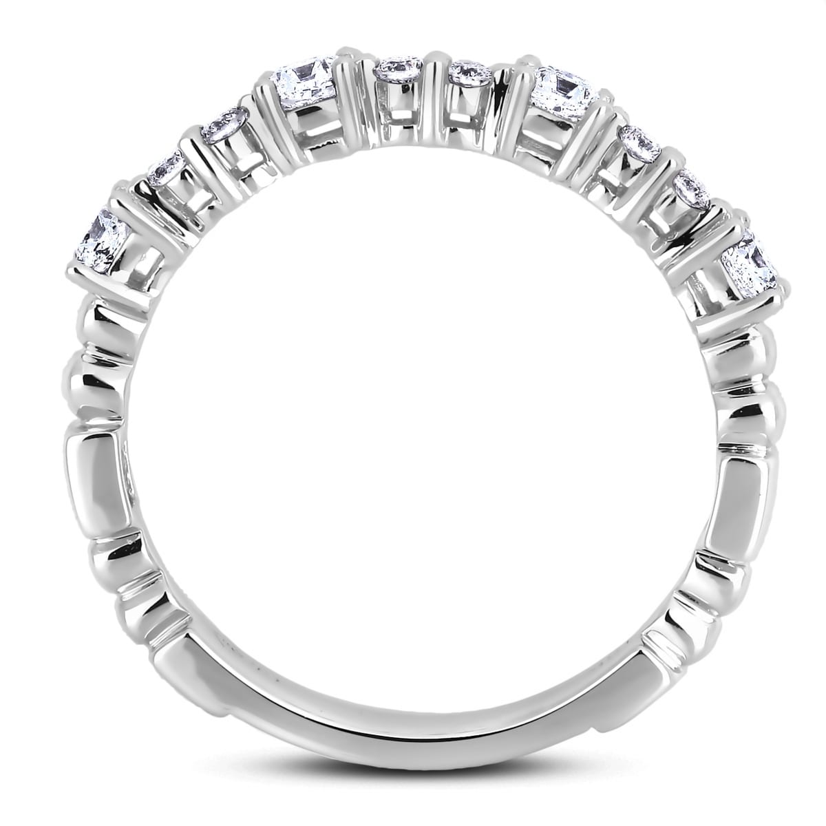 Canadian Diamond Anniversary Ring in White Gold Lugaro