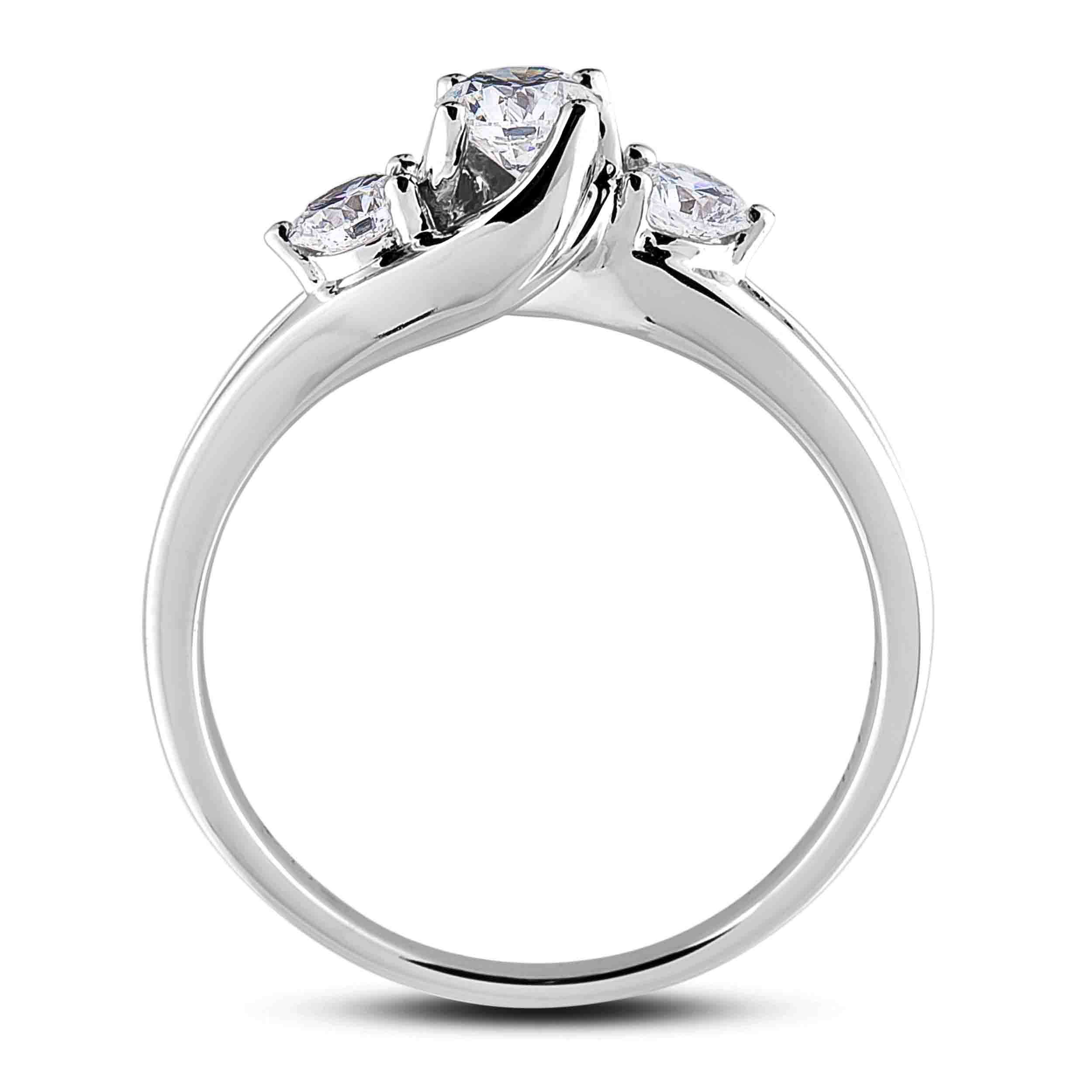 Canadian Diamond Three Stone Engagement Ring Lugaro