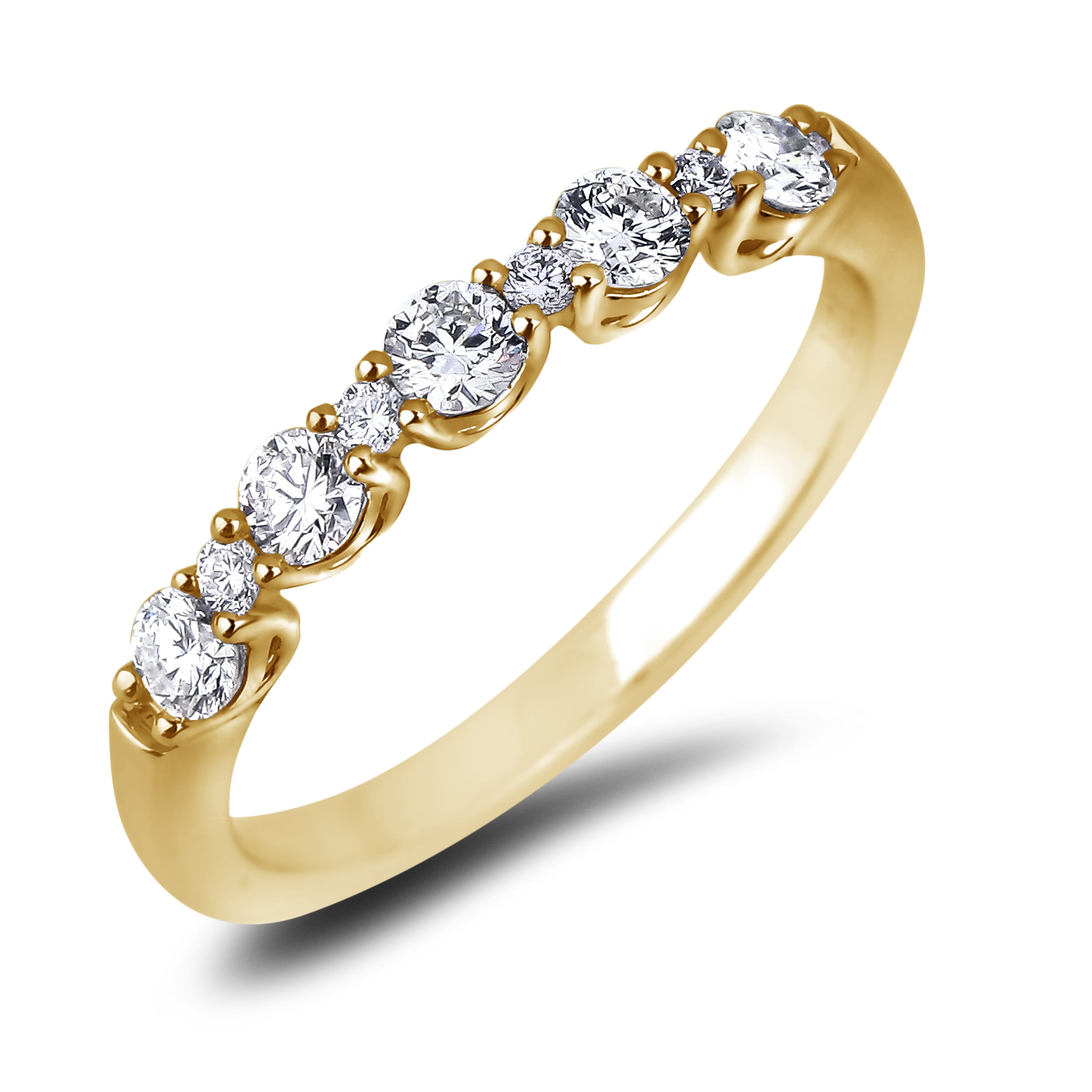 Ladies' Diamond Anniversary Ring in Yellow Gold | Lugaro