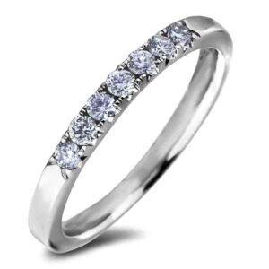 0.25 Carat TW Ladies Diamond Wedding Band in White Gold