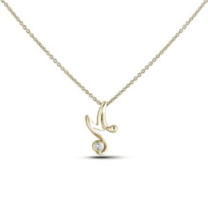 Letter M diamond pendant