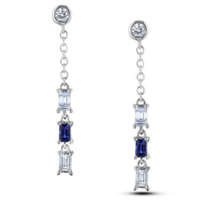 sapphire diamond drop earrings