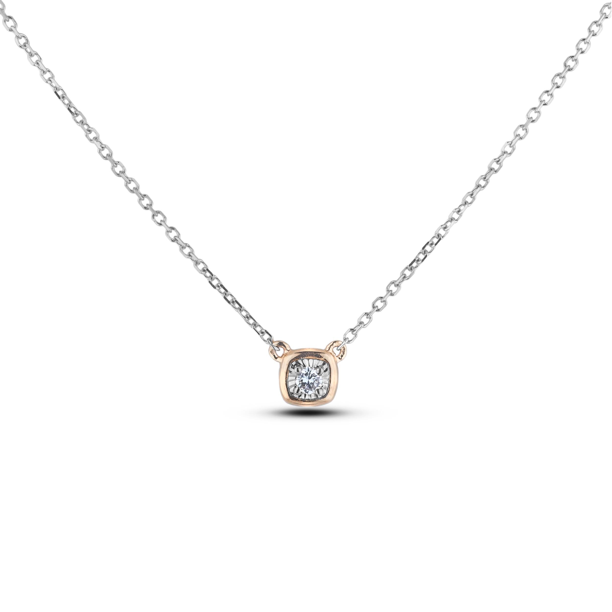 Miracle Setting Canadian Diamond Solitaire Necklace Lugaro