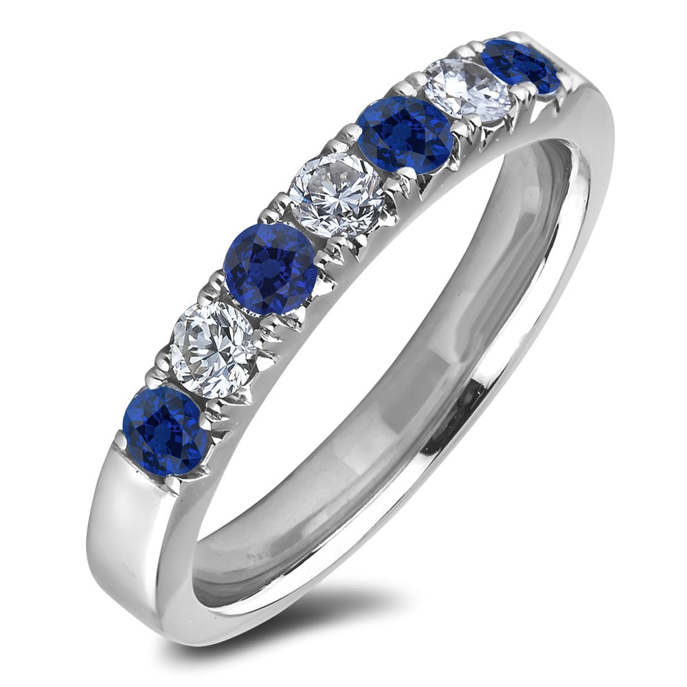 Canadian Diamond And Four Sapphire Anniversary Ring Lugaro