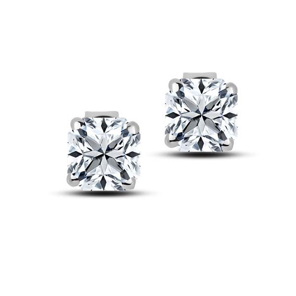 1 13 Ctw Cushion Cut Canadian Diamond Studs Earrings In 14k