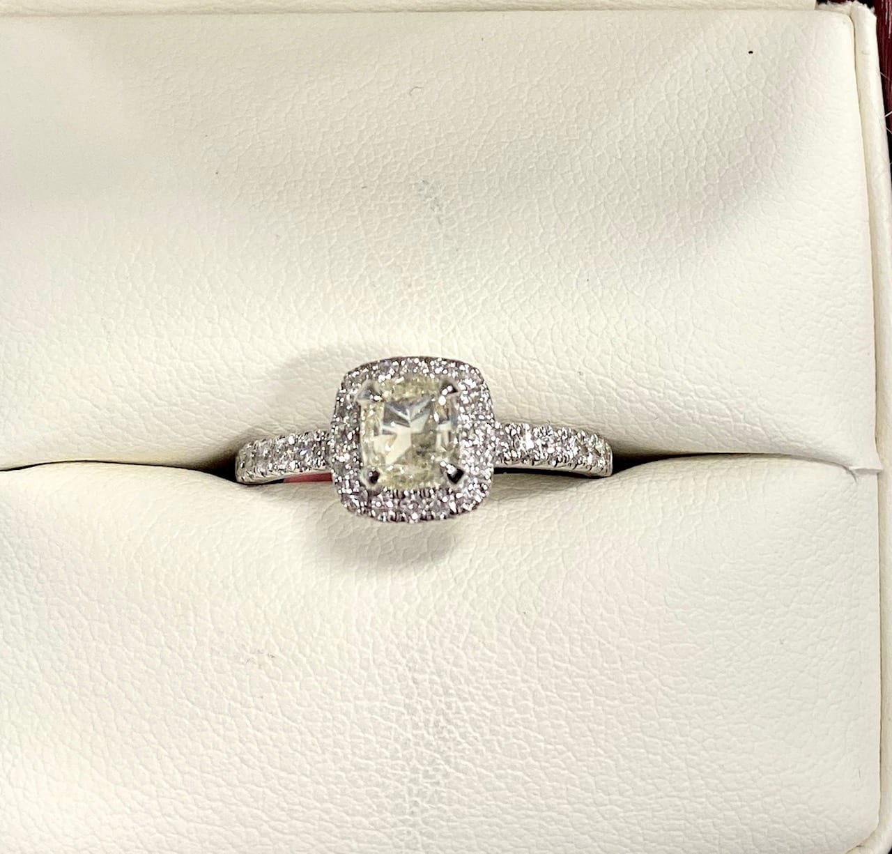 Canadian Diamond 1 Carat Halo Engagement Ring Lugaro