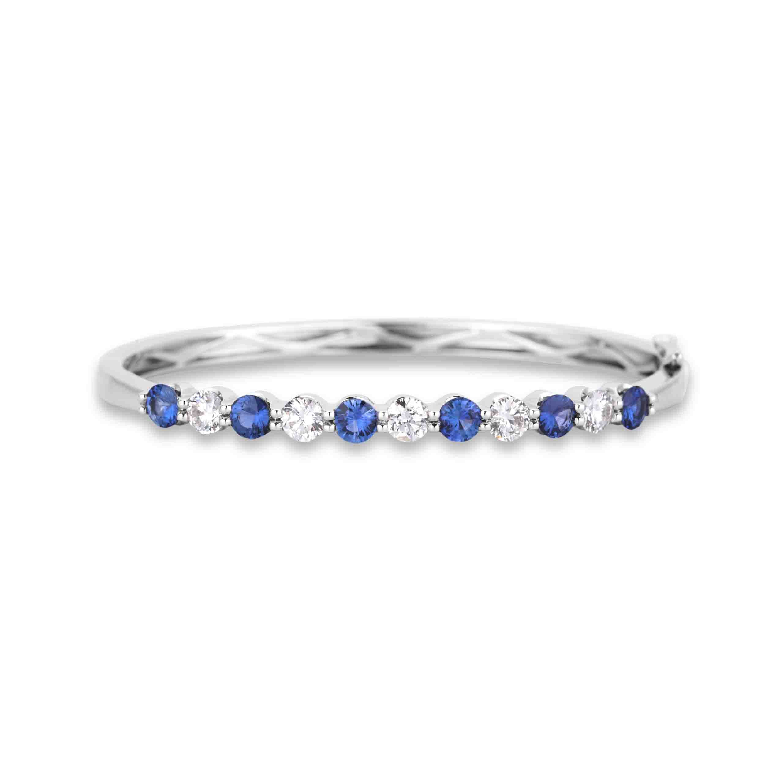 sapphire bracelet white gold