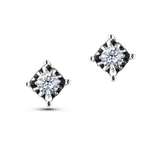 0.40 Carat TW Forevermark Diamond Stud Earrings 18K In White Gold