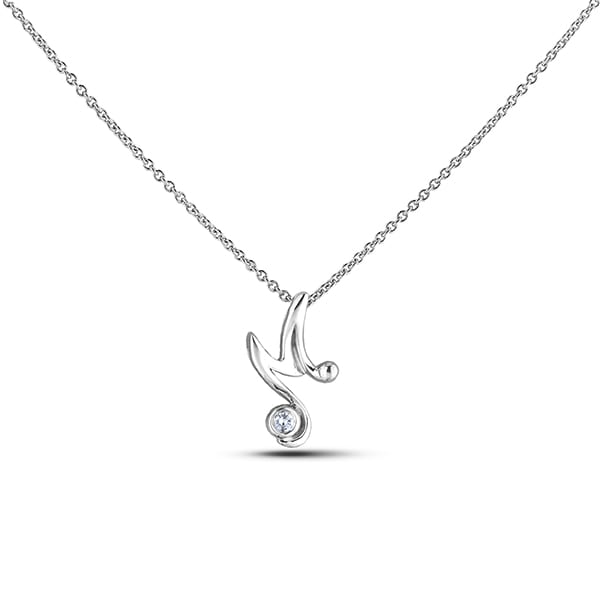 Letter m on sale necklace silver