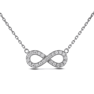 0.37 Carat TW Canadian Diamond Infinity Necklace in White Gold