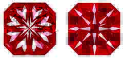 Ideal square hearts and arrows at Lugaro Jewellers