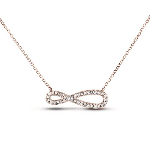 eternity necklace rose gold