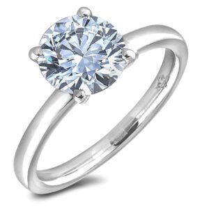 1.50 Carat GIA Certified Solitaire Diamond Engagement Ring in 14K White Gold