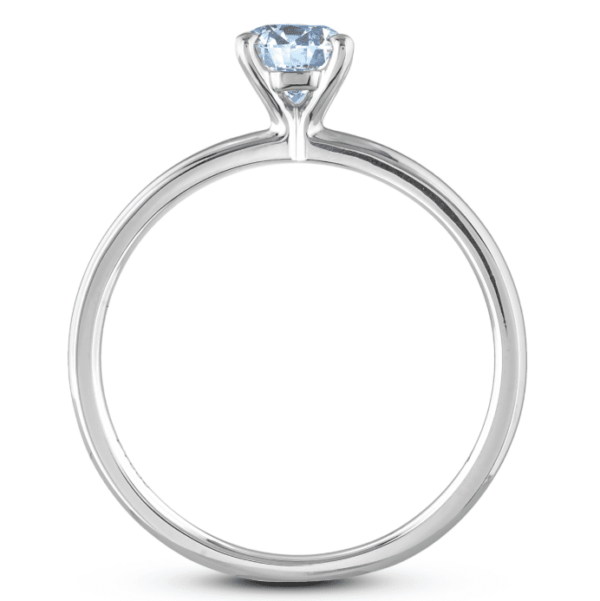 0.60 Carat GIA Certified Solitaire Diamond Engagement Ring in 14K White Gold