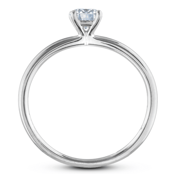 0.55 Carat GIA Certified Solitaire Engagement Ring in 14K White Gold