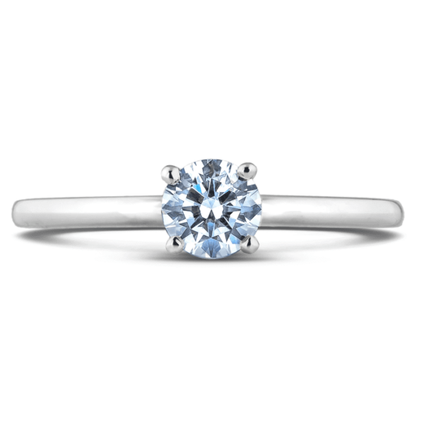 0.55 Carat GIA Certified Solitaire Engagement Ring in 14K White Gold