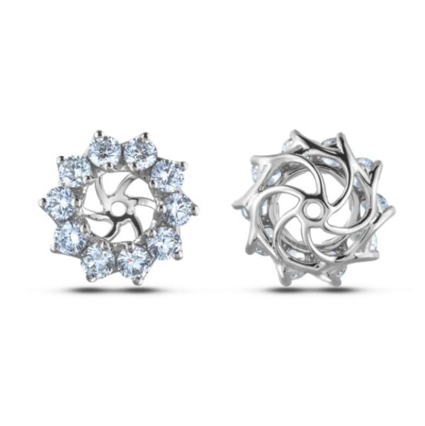 1.50 Carat TW Diamond Earring Jackets in 14K White Gold