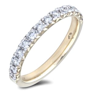 0.48 Carat TW Ladies Diamond Anniversary Wedding Band Ring in 18K Yellow Gold
