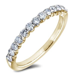 0.45 Carat TW Diamond Anniversary Ring in 14K Yellow Gold