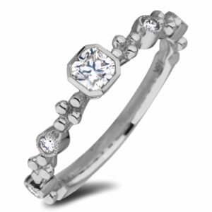 0.30 Carat TW Canadian Diamond Stackable Ring in White Gold