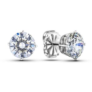 6.15 Carat TW Forevermark Diamond Stud Earrings in 14K White Gold