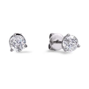 Canadian Diamond Stud Earrings in White Gold