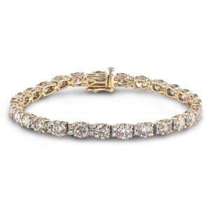 11.84 Carat TW Diamond Tennis Bracelet in 14K Yellow Gold