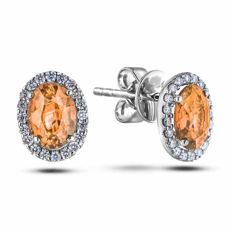 5 x 3 MM 0.30 Carat ctw 10k Gold Oval Yellow Citrine and Diamond Halo Stud Earrings with Post with Friction Back 5 x 3 MM 0.30 Carat ctw 10k Gold Oval Yellow Citrine and Diamond Halo Stud Earrings with Post with Friction Back