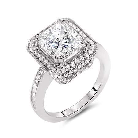 2 74 Carat Emerald Cut Canadian Diamond Solitaire Ring In 14k Lugaro