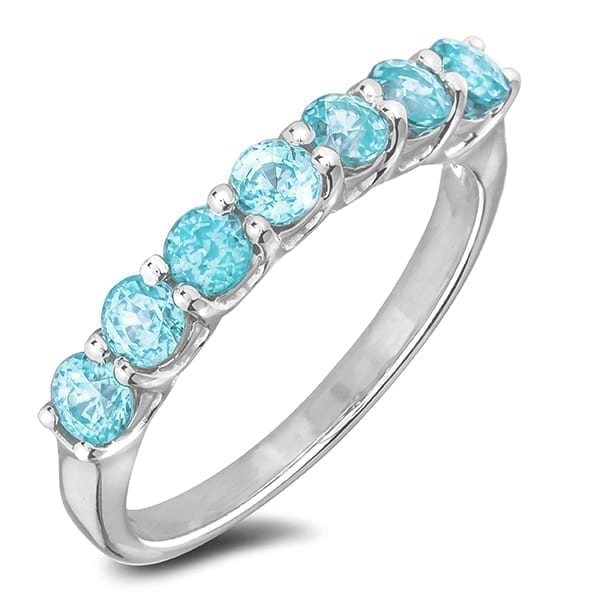 blue zircon stackable ring