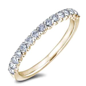 0.28 Carat TW Diamond Wedding Band in 14K Yellow Gold