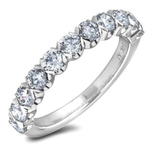 1.00 Carat TW Diamond Traditional Anniversary Wedding Band Ring in 14K White Gold