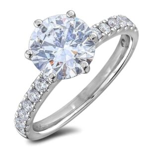 2.00 Carat GIA Certified Diamond Engagement Ring in 18K White Gold