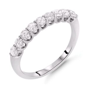 0.55 Carat TW Diamond Anniversary Ring in 14K White Gold