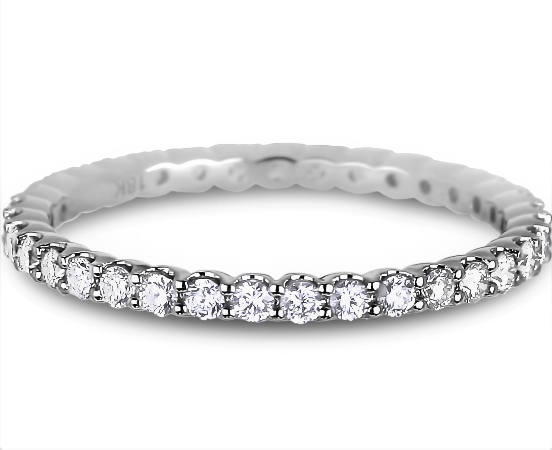 0.64 TW Diamond Anniversary Eternity Wedding Band in 14K White Gold